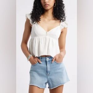 NWOT BP Cotton Gauze Babydoll Top Size Small